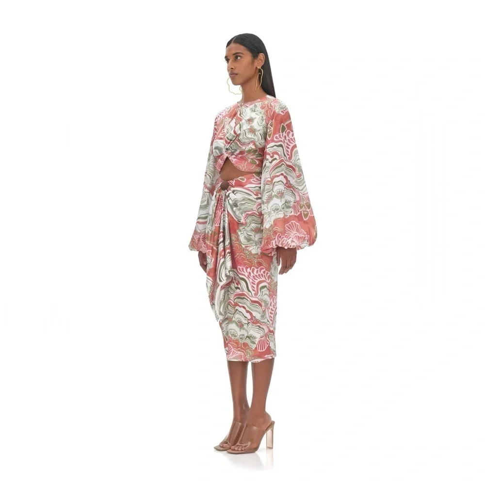 BEHATI ABSTRACT MUSHROOM CROPPED TOP ONLY - Sz XS - Picture 2 of 4